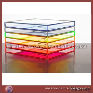 Colored Custom Acrylic Serving/Cookie/Wine Glass Plate